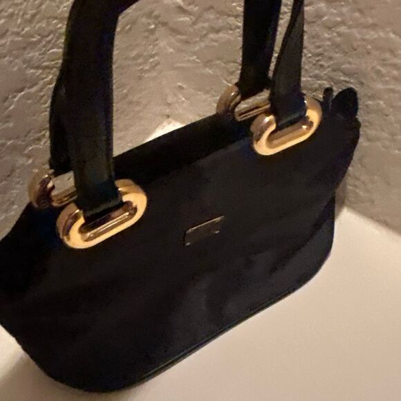 MCM Top Handle Nylon Tote Mini Bag Gold Hardwear Vintage Logo Print Y2K Style - Picture 2 of 15